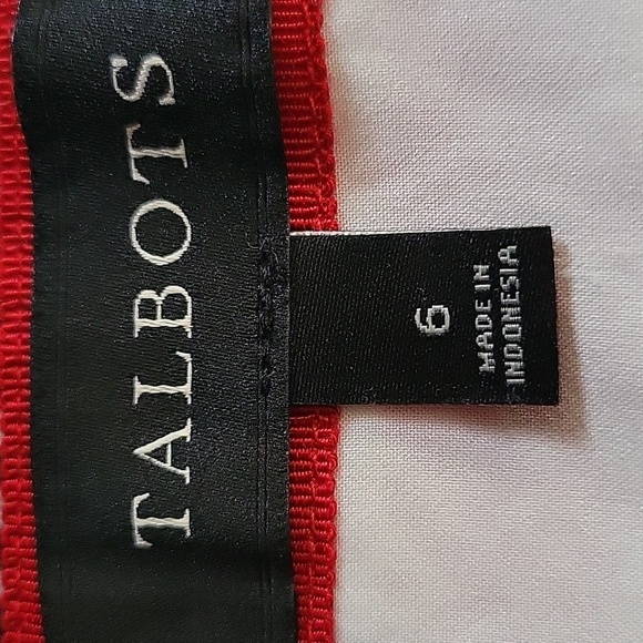 Talbots Mini Check Plaid Wool Blend Skirt Cream, Black & Red Size 6 - Picture 8 of 10